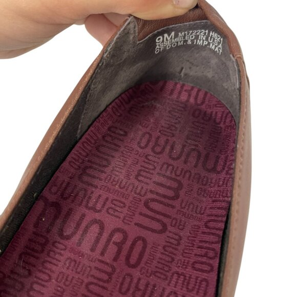 Munro Women's Solid Brown Almond Toe Slip On Blair Bit Loafer Shoes Size 9M - Picture 4 of 5